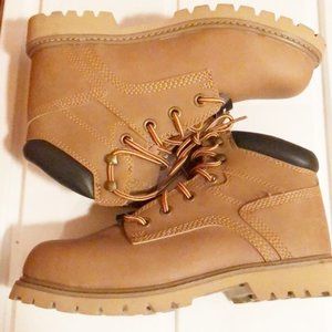 Boots Steel toe work mens new size 7M steel Dexter Work thick heel padding laces